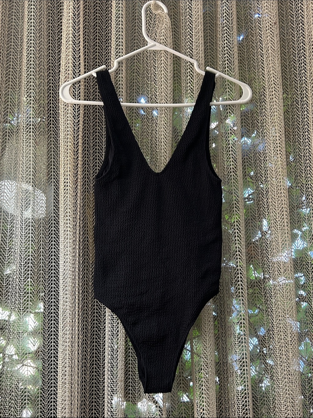 Black Kids One-Piece Swimsuit - Classic Scoop Neck